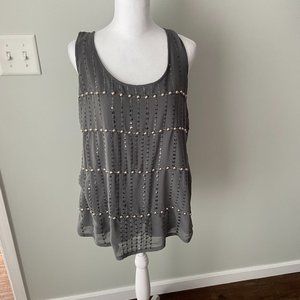 Express Gray Studded Tank Top size L